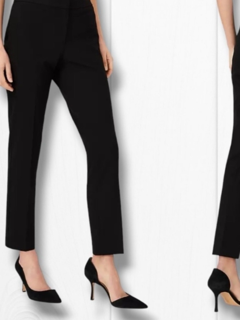NWT Cynthia Rowley Pia Slim Ankle Pants Black Stretch Size 10